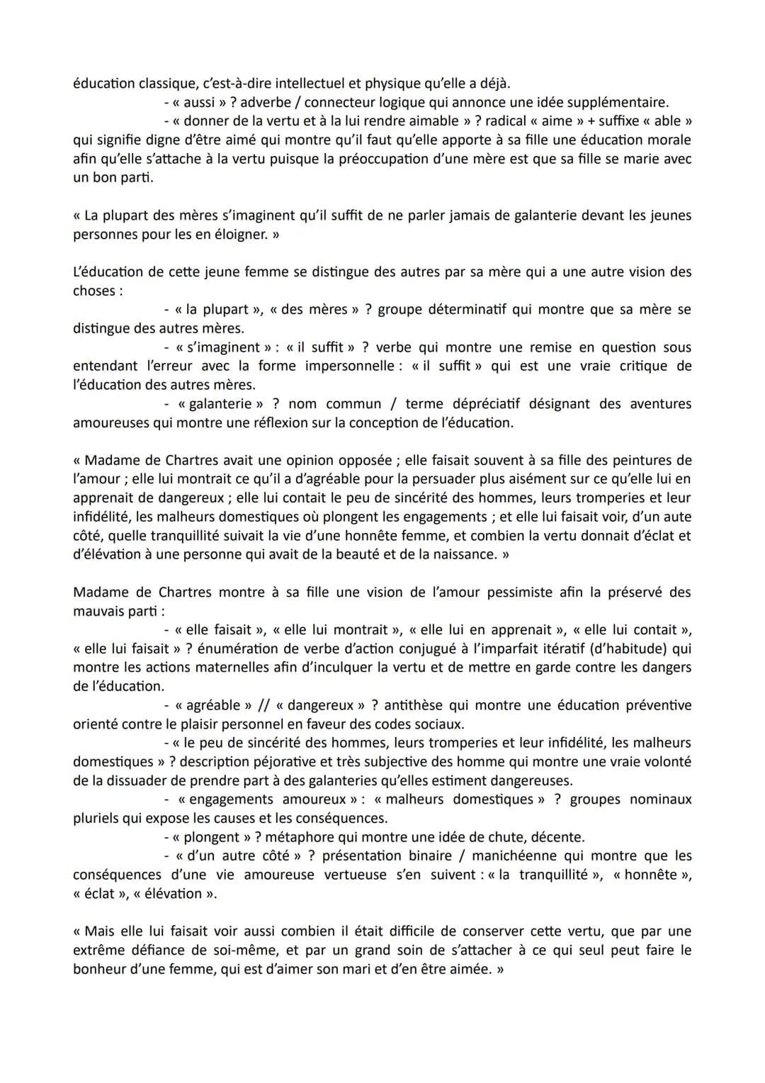 Explication linéaire pour le baccalauréat n°6
Portrait de Mme de Chartres - La Princesse de Clèves, Madame de Lafayette, 1678
Dans un XVIIèm