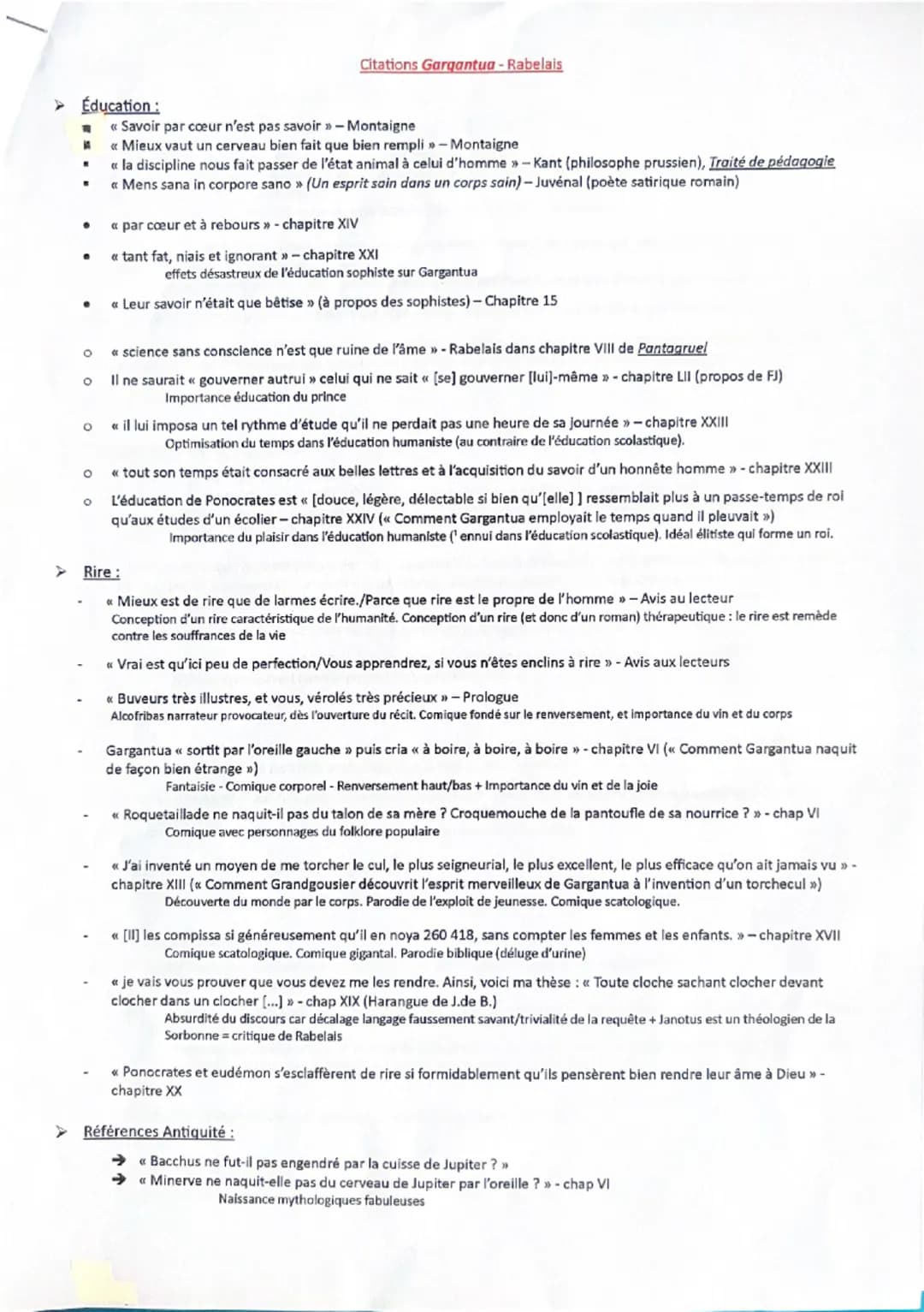 > Éducation:
Citations Gargantua - Rabelais
"
<< Savoir par coeur n'est pas savoir » - Montaigne
"
"
<< Mieux vaut un cerveau bien fait que 