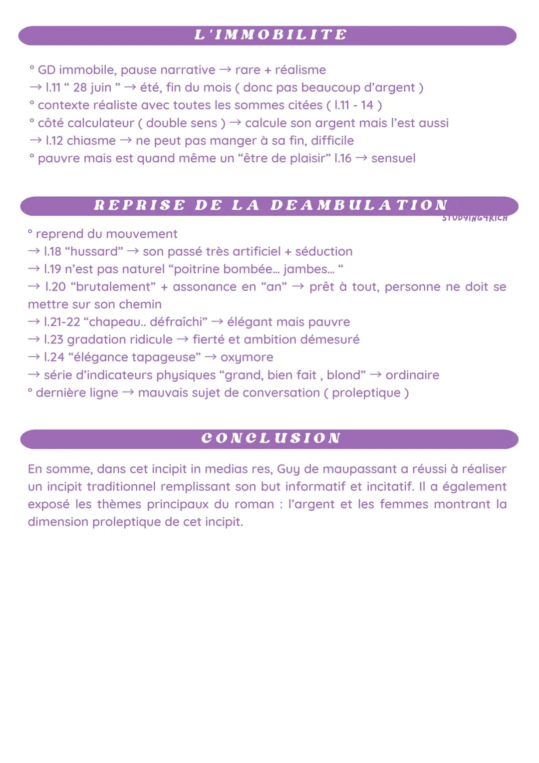 FICHE INCIPIT BEL-AMI
ORAL
STUDYING4RICH
INTRODUCTION
Guy de Maupassant est l'un des plus grands auteurs français du 19e siècle mais
il a ég