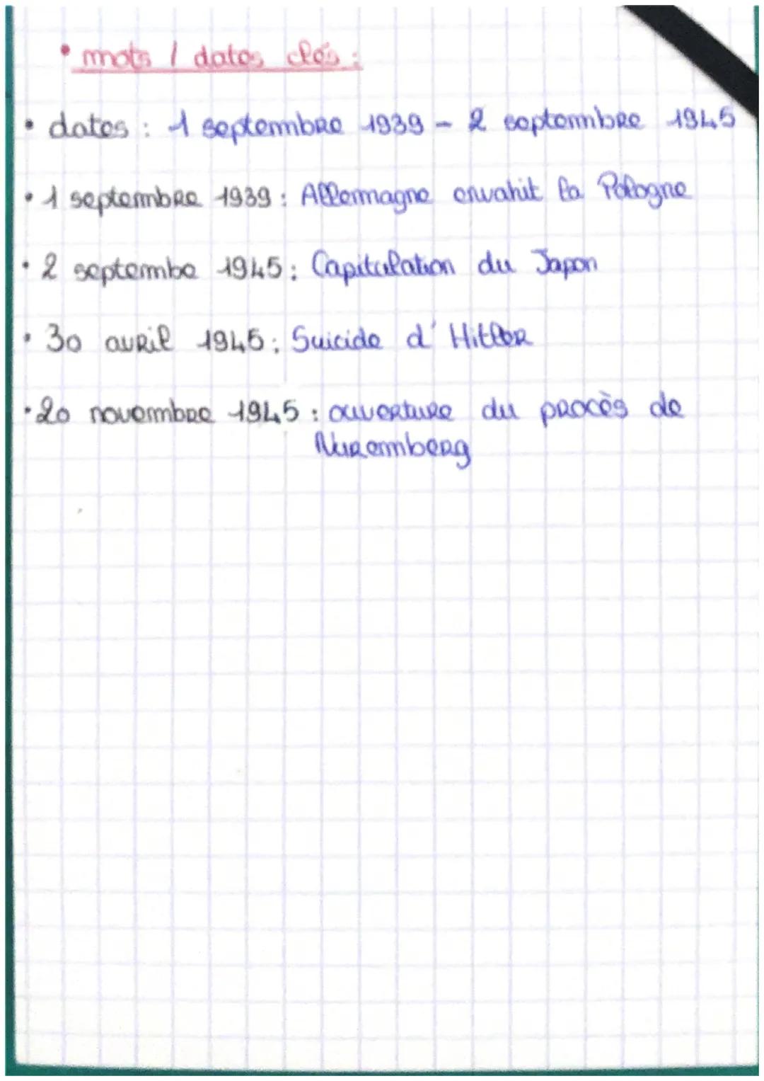 La seconde guerre
mondiale
1939 - 1945

* causes : Invasion de la Pologne par Hitler
en septembre 1939.

* victimes: $\approx$ 60 millions d