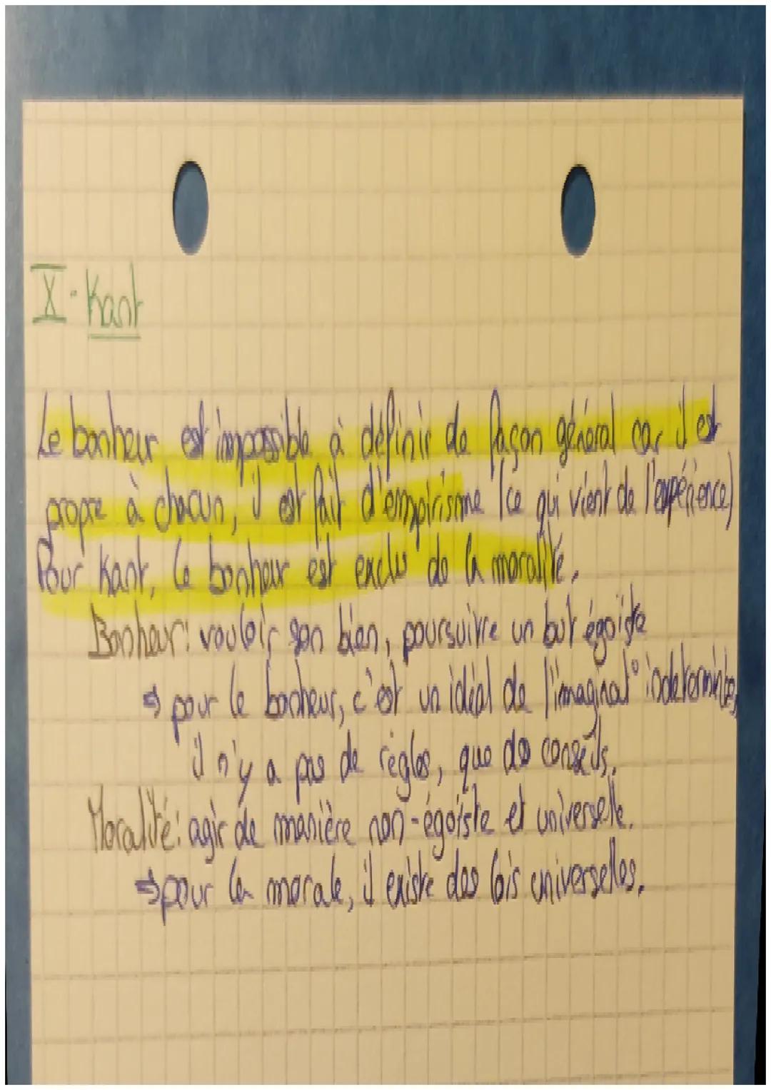 # Le Bonheur

Le bonhar et un état stable durable de satisfaction.
complete dost découle in sentiment de plenitude et
de beatitude

I-Collic
