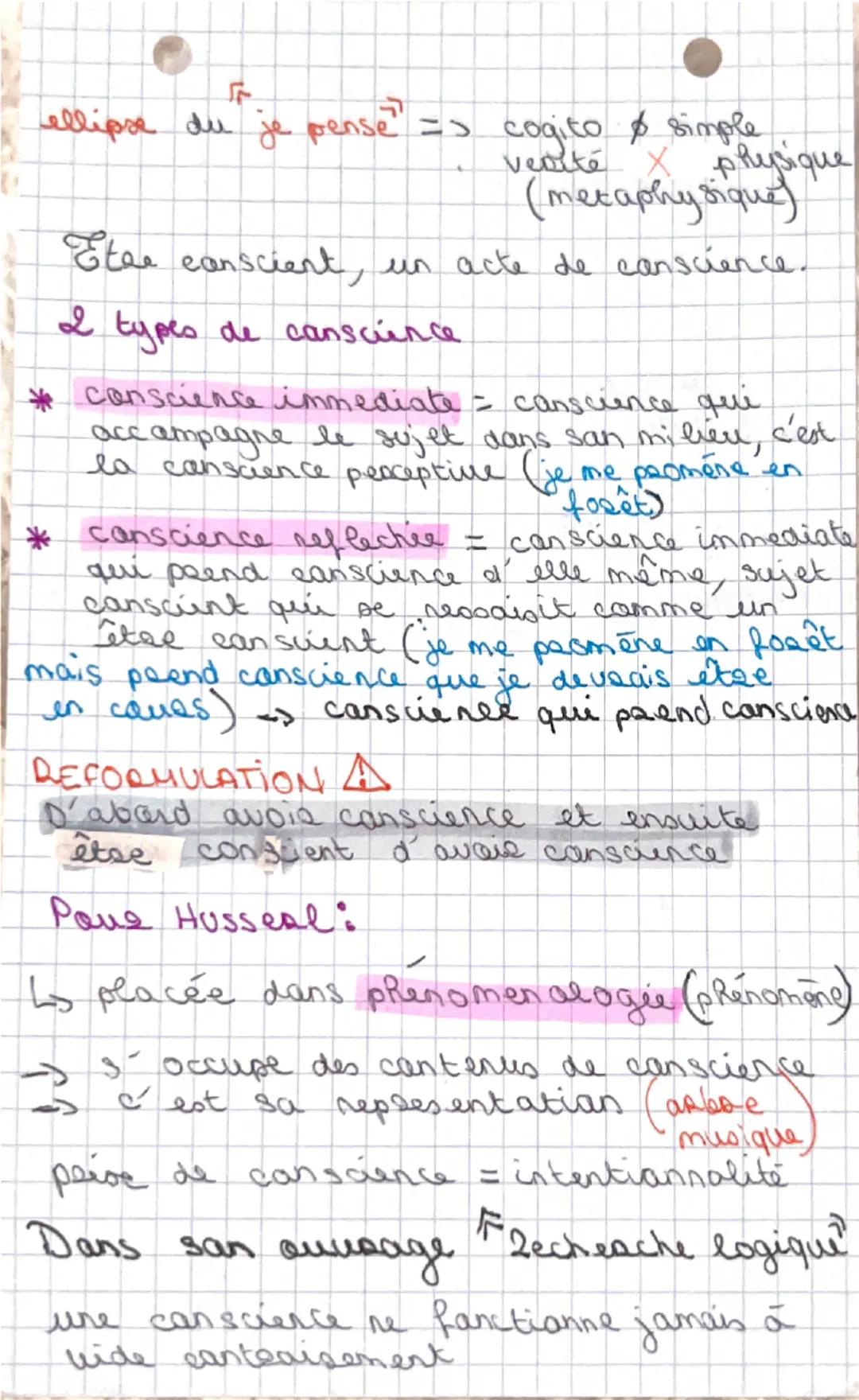 # PHILO

LA CONSCIENCE ET L'INCONSCIENT

Etymologie:
latin : cum scientia : Accompagné de savoir
-> conscience morale: possibilité de porter