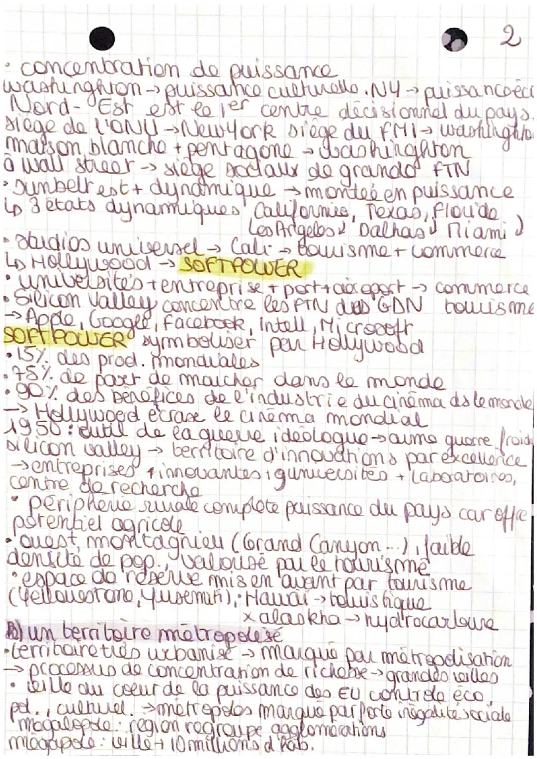 la Puissance des Etats-Unis 5
E-U-→ puissance exceptionello → tous les domaines
is hyper-puissance, nuance can chiro+ Europe santémergentes

