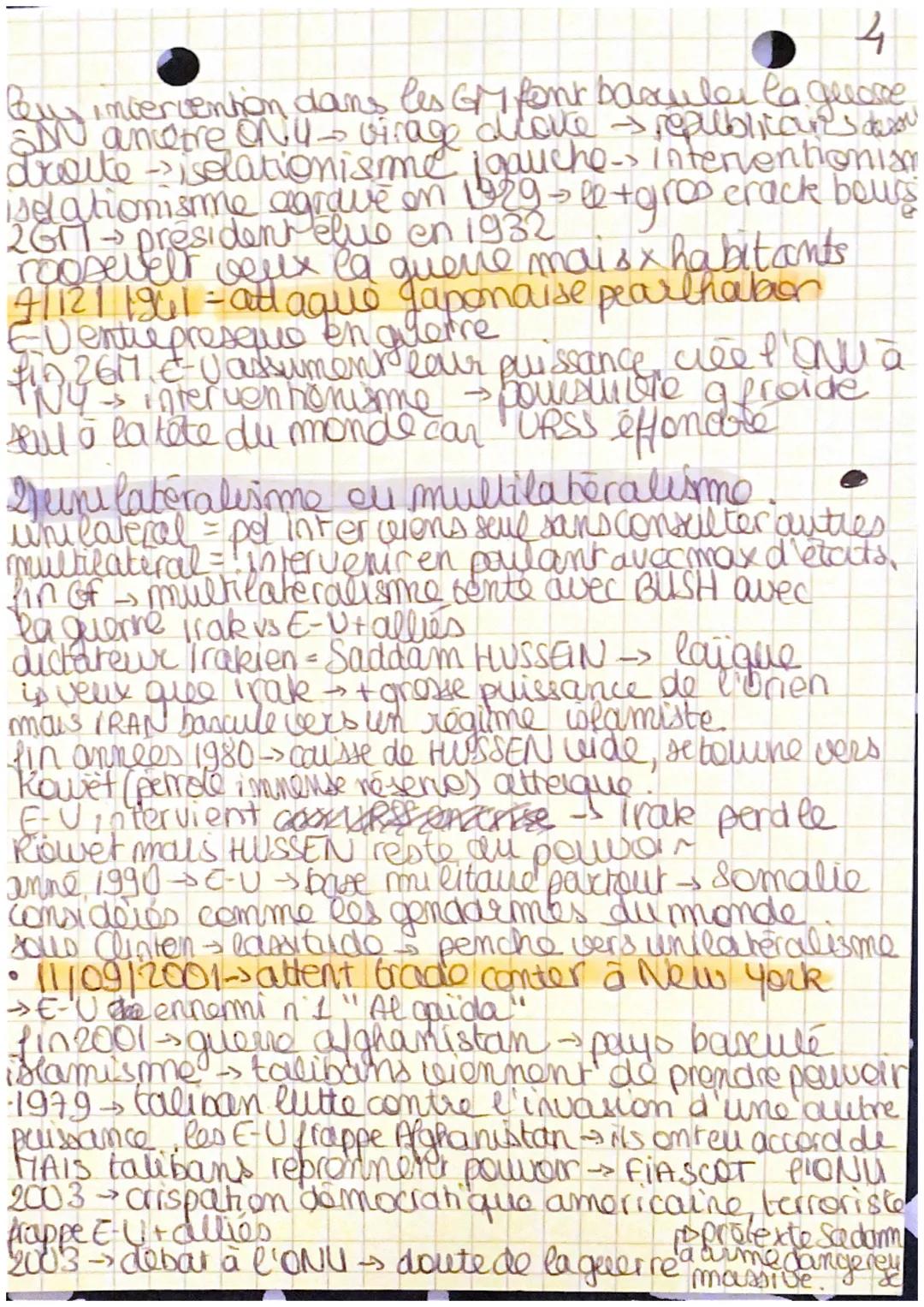 la Puissance des Etats-Unis 5
E-U-→ puissance exceptionello → tous les domaines
is hyper-puissance, nuance can chiro+ Europe santémergentes

