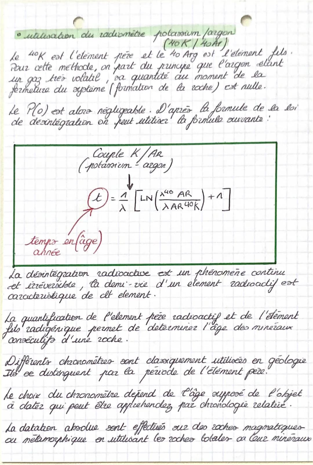 A la recherche du passé géologique
de notre planète
LE TEMPS ET LES ROCHES
I) La chronologia ou dotation relative
L'étude des relations géom