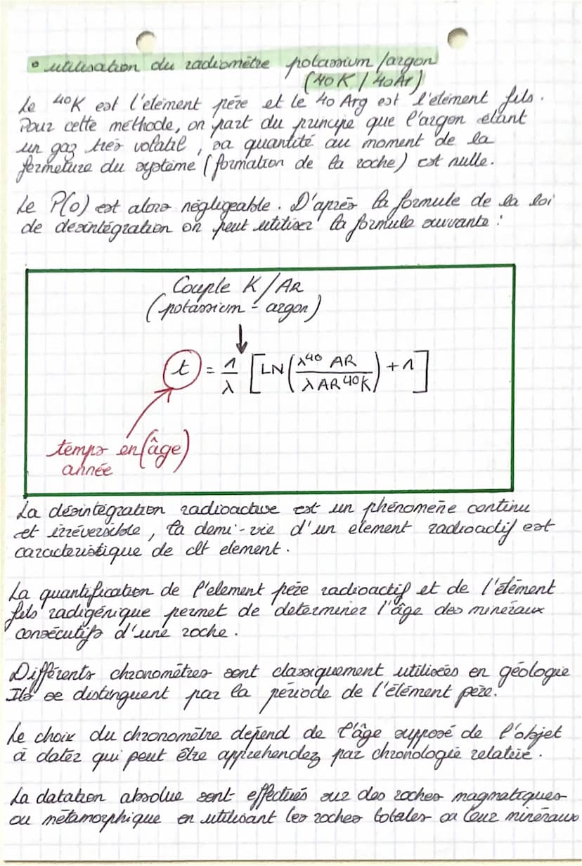 A la recherche du passé géologique
de notre planète
LE TEMPS ET LES ROCHES
I) La chronologia ou dotation relative
L'étude des relations géom