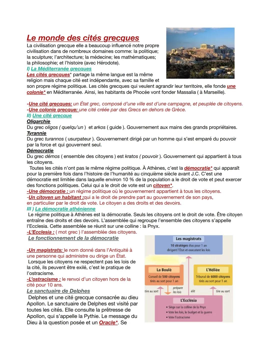 Exposé sur la Démocratie Athénienne et la Civilisation Grecque