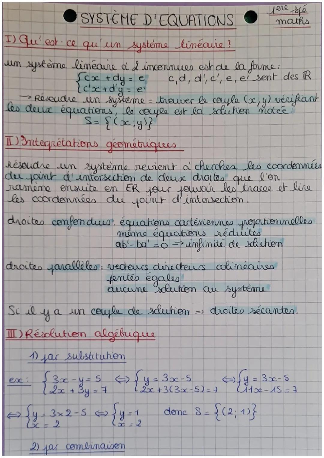Système d'équations 