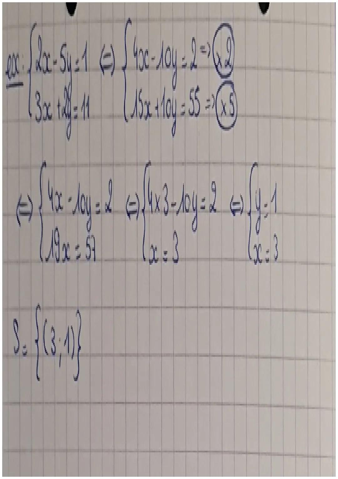 SYSTÈME D'EQUATIONS
I) Qu'est ce qu'un système linéaire ?
Леге же
un système linéaire à 2 inconnues est de la forme:
Scx + dy = e
[cx+dy = e