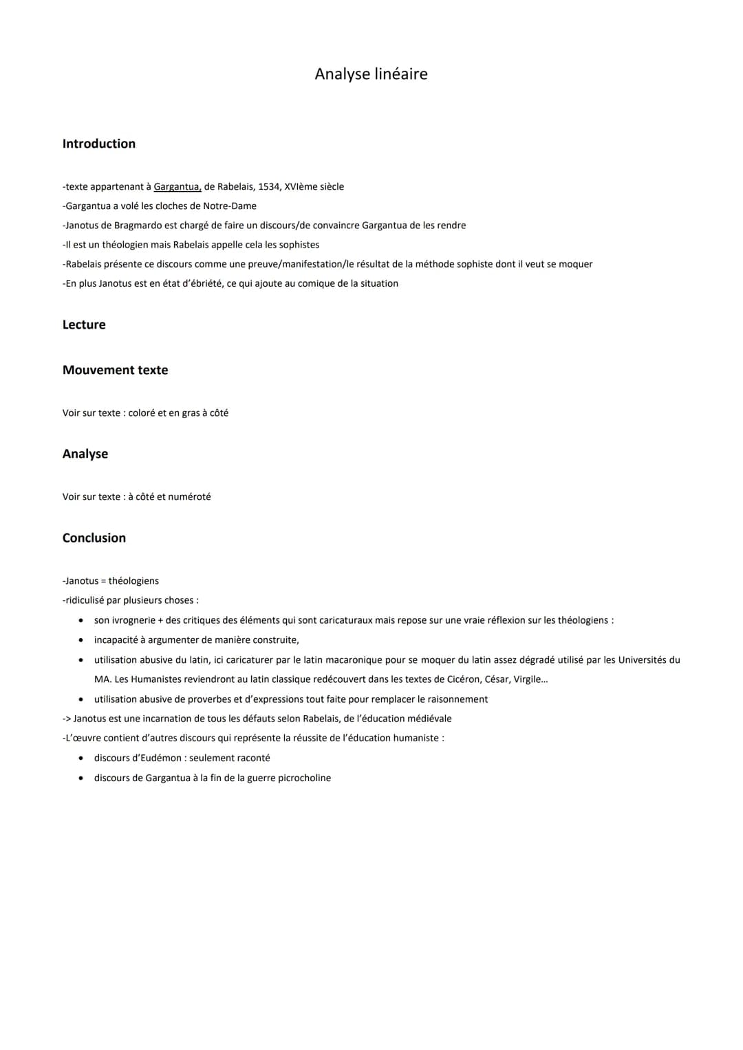 Rabelais, Gargantua, Chapitre XIX
La harangue de Maistre lanotus de Bragmardo faite à Gargantua pour recouvrer les cloches
Ehen, hen, hen, M