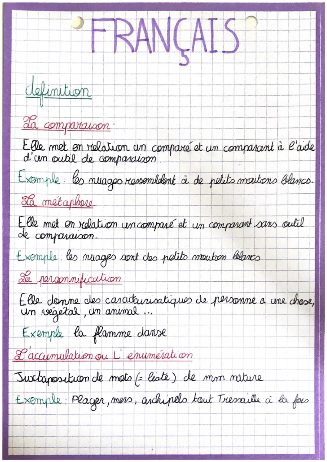 definition
# FRANÇAIS

## La comparaison
Elle met en relation un comparé et un comparant à l'aide
d'cen outil de comparaison
Exemple: les nu