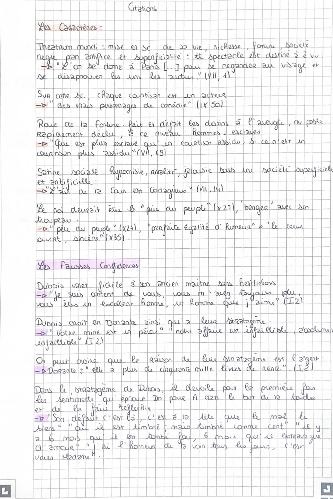 L
Les Caractènes :
Theatrum mundi mise en sc
de sa vie,
nichesse
forture societe
ne" on se dome a Pans [...] pour se negandeR au visage
gan 