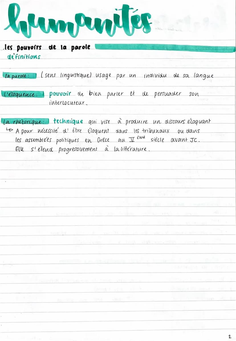 humanités
les pouvoirs de la parole
les trois genres de l'art oratoire: ARISTOTE
trois devoirs de l'orateur:
défendre
juste 4 injuste
accuse