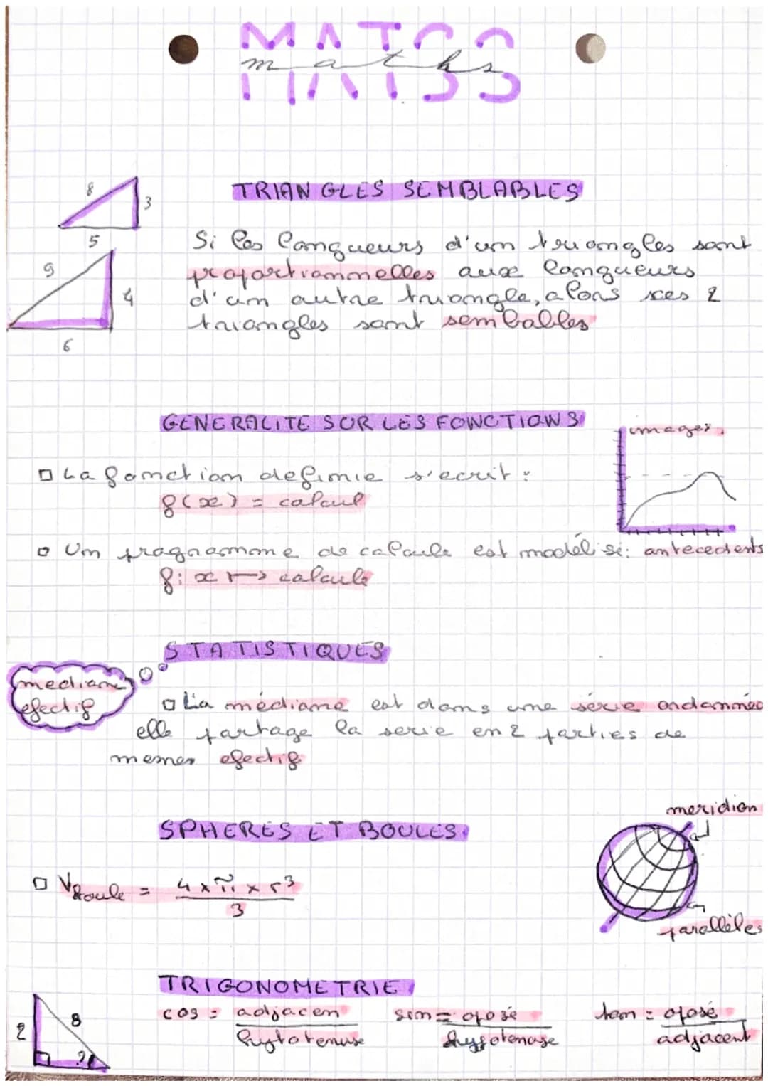 9
2
8
5
4
(median
efectif
8
3
MATIS
Voule
m
□La fomation definie s'écrit:
8(x) = calcul
TRIANGLES SEMBLABLES
Si los Conqueurs d'un triongles