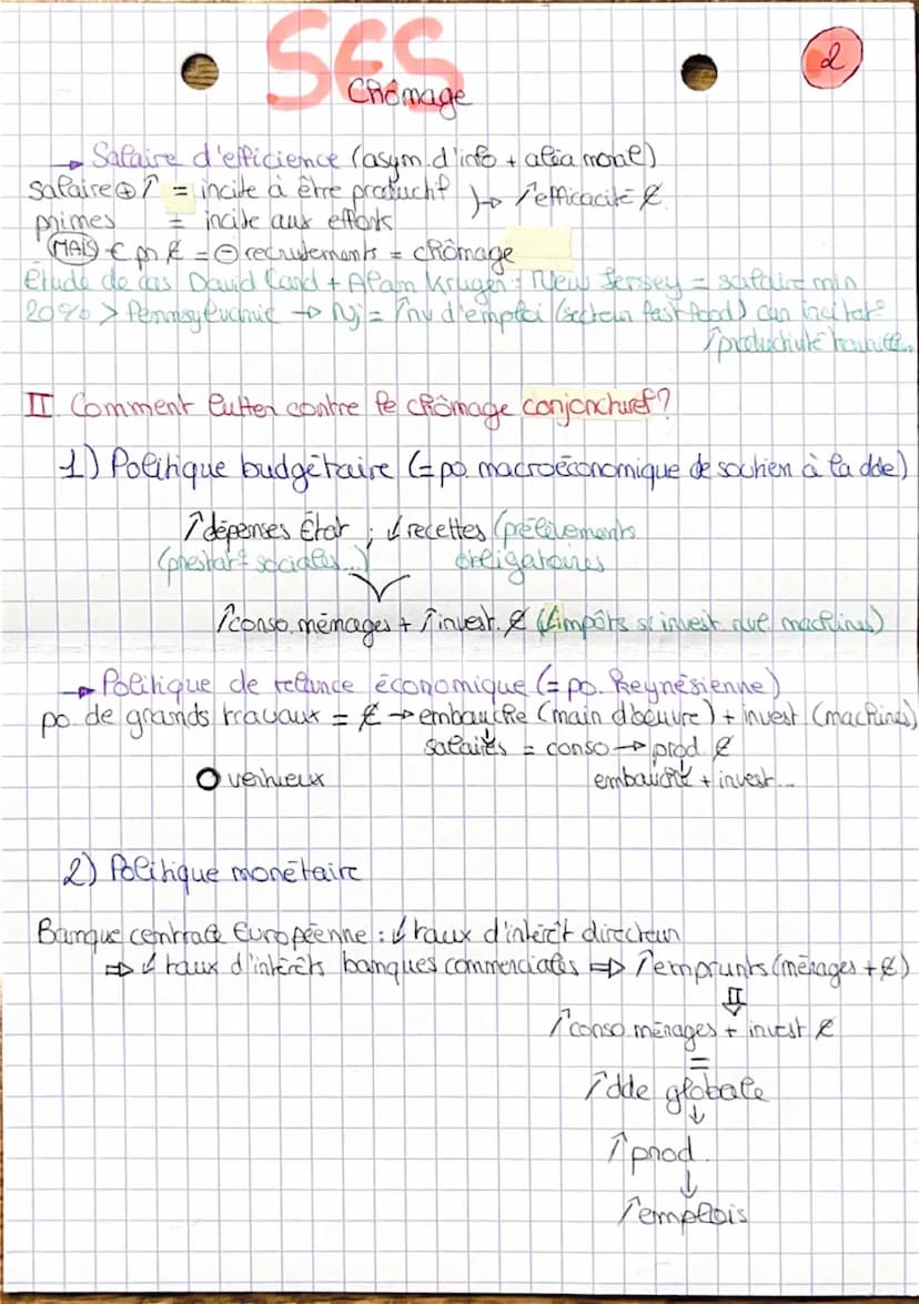 Definitions:
SES
Chomage
Chômage situation d'un ind sans emploi qui en recherche un
4
+
•
• Sefon Bit 4 critères
être en age de travaillon (