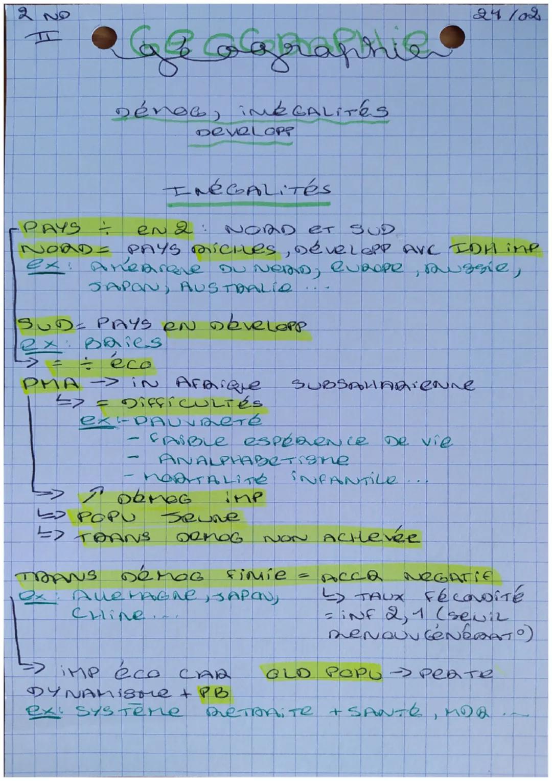 2ND
I
•DEMOG: ÉTUDE
•MONDIALISAT": + De flux
ex: Humins
GRO
DéroGDAPHie, inégalités
ет овие корро мем
DéveloppemeNT: 7 éco, AMELIORATION
CON