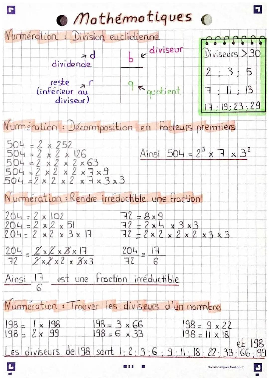 Comment rendre une fraction irréductible et trouver le plus grand diviseur commun