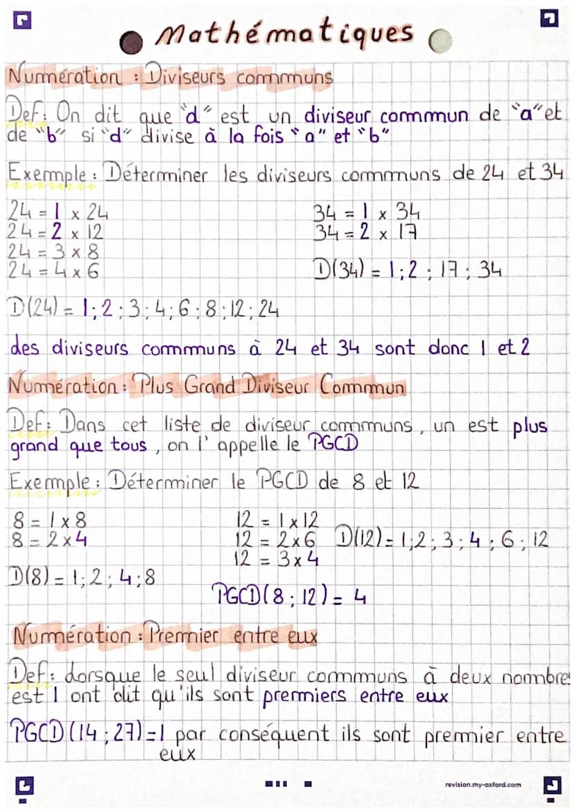 Mathématiques (
Numération Division euclidienne
ad
be
dividende
reste r
(inférieur au
diviseur)
204 2x2x3 x 17
32 2x2x2 x 3x3
JI
Numération 