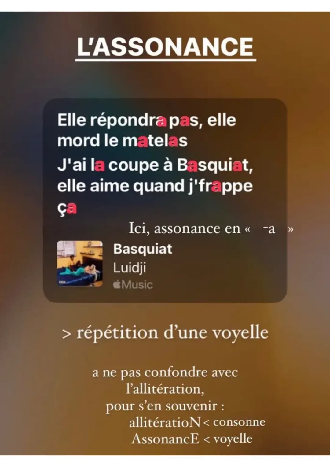 LA COMPARAISON
T'as fait des
connaissances et t'as
ouvert ton cœur
outil de Comme si c'était un
comparaison
stadium de foot
comparé
comparan