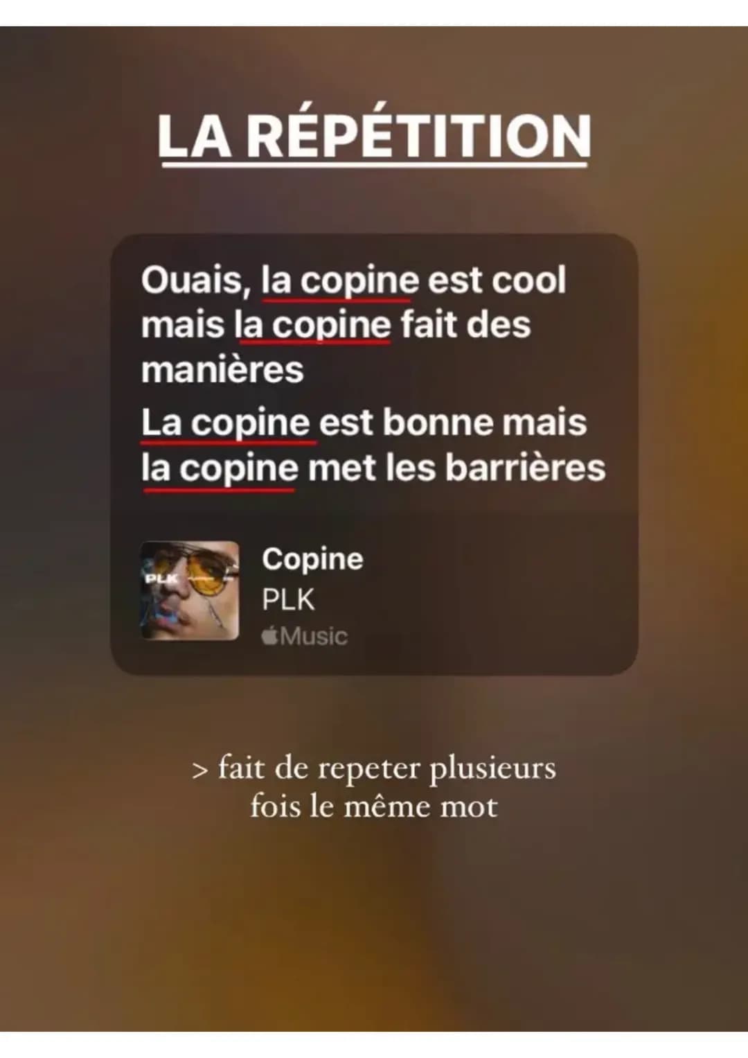 LA COMPARAISON
T'as fait des
connaissances et t'as
ouvert ton cœur
outil de Comme si c'était un
comparaison
stadium de foot
comparé
comparan