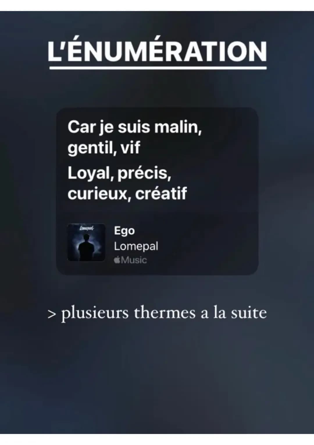 LA COMPARAISON
T'as fait des
connaissances et t'as
ouvert ton cœur
outil de Comme si c'était un
comparaison
stadium de foot
comparé
comparan