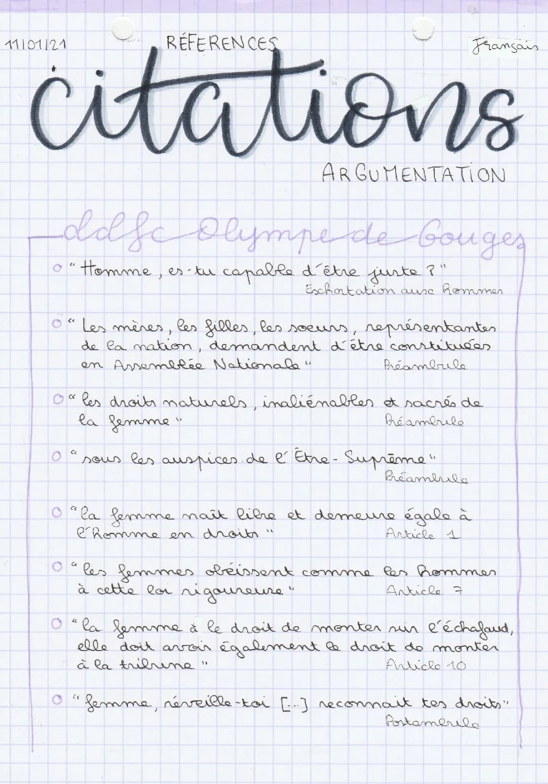 Citations et Références pour Dissertation Argumentation PDF - Bac Français 2024