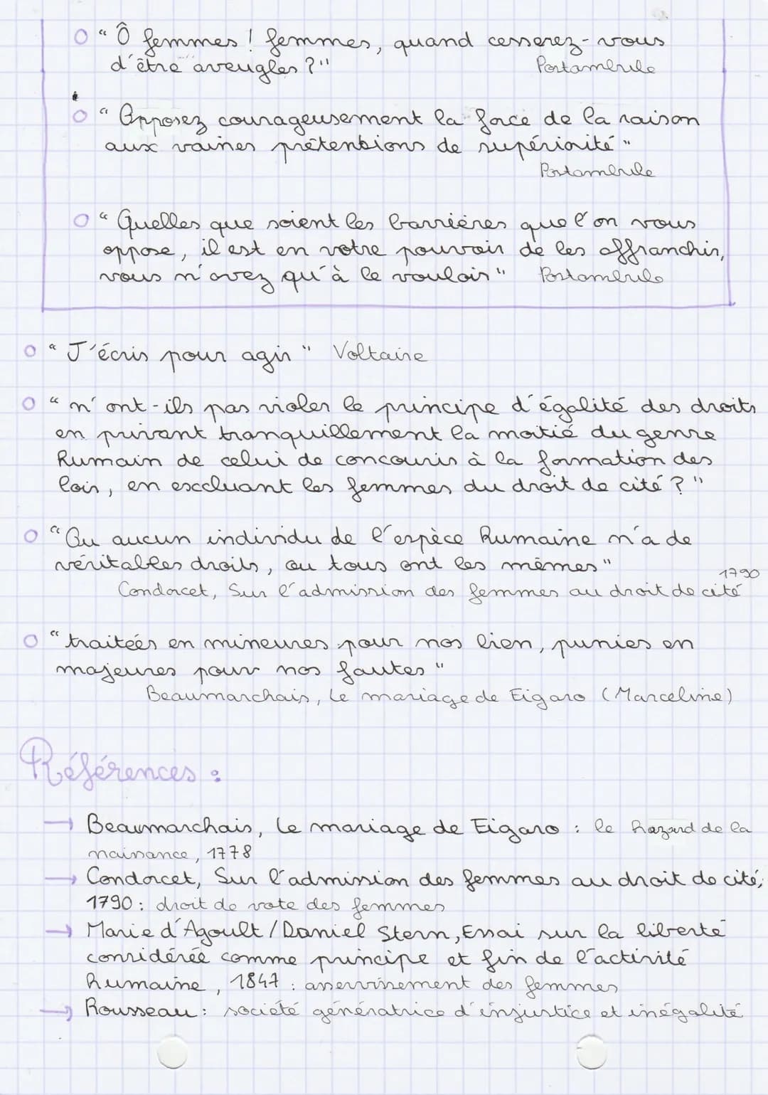 REFERENCES
citations
dd fc Olympe de bouges
o" Homme, es-tu capable d'être juste ?"
O
(<
CC
ARGUMENTATION
Les mères, les filles, les sœcurs,