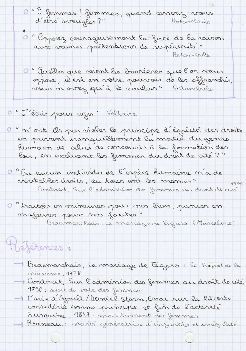 REFERENCES
citations
dd fc Olympe de bouges
o" Homme, es-tu capable d'être juste ?"
O
(<
CC
ARGUMENTATION
Les mères, les filles, les sœcurs,