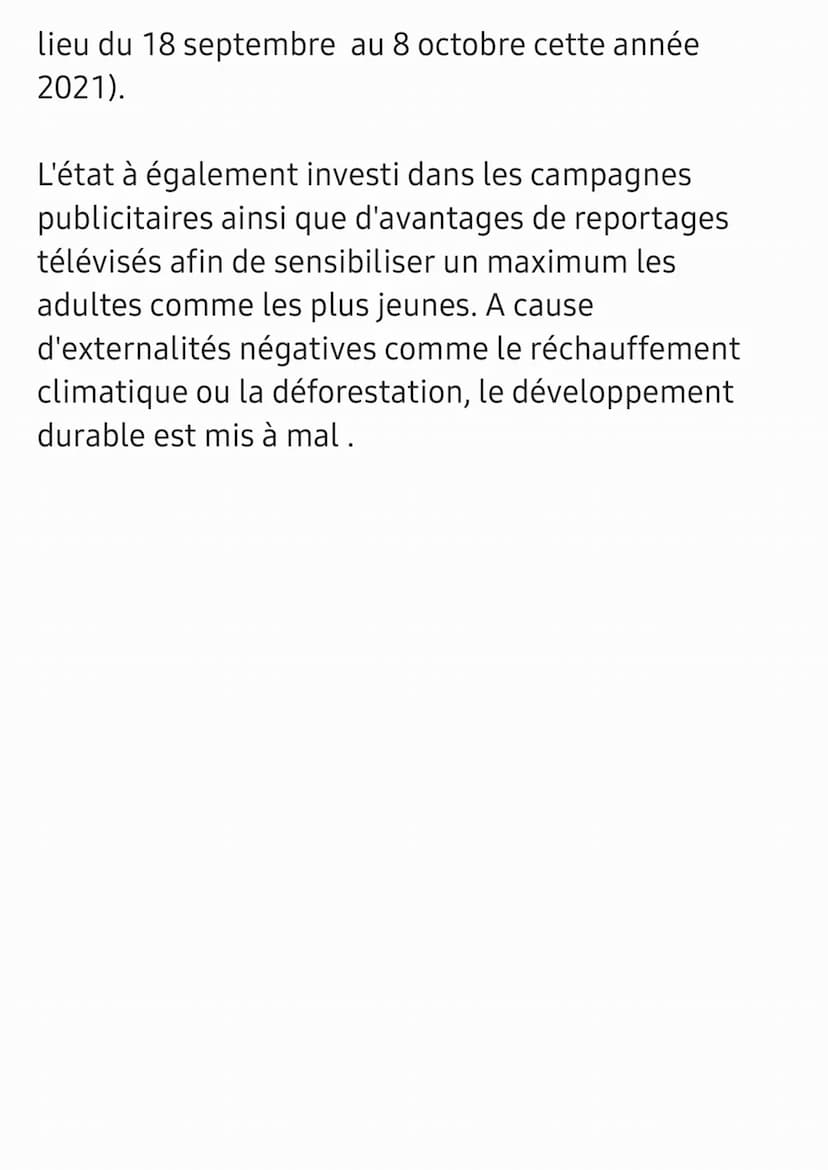 Chapitre : le développement durable
Le modèle de croissance actuel comporte deux
limites majeurs:
- l'épuisement des ressources naturelles :