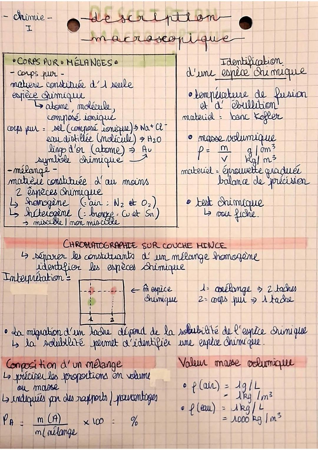 chimie -
I
CORPS PUR MÉLANGES
0
- corps pur-
matiere constituée d'I seule
espèce chimique
description
macroscopique
Labome, molécule,
compos