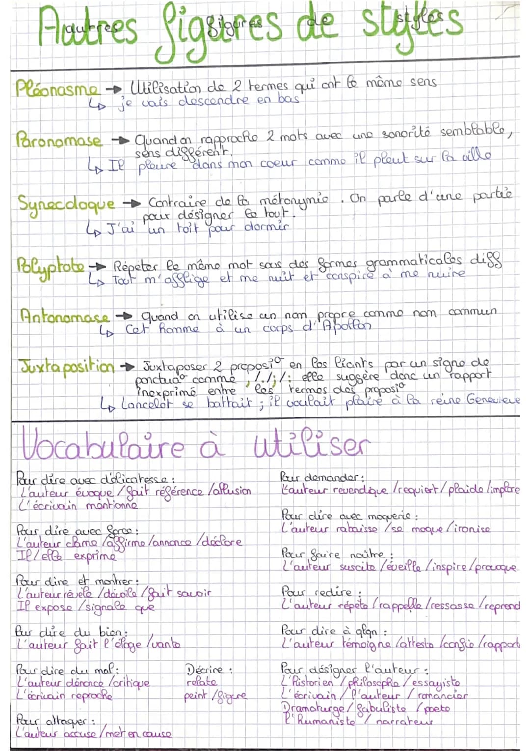 fiche bac français 