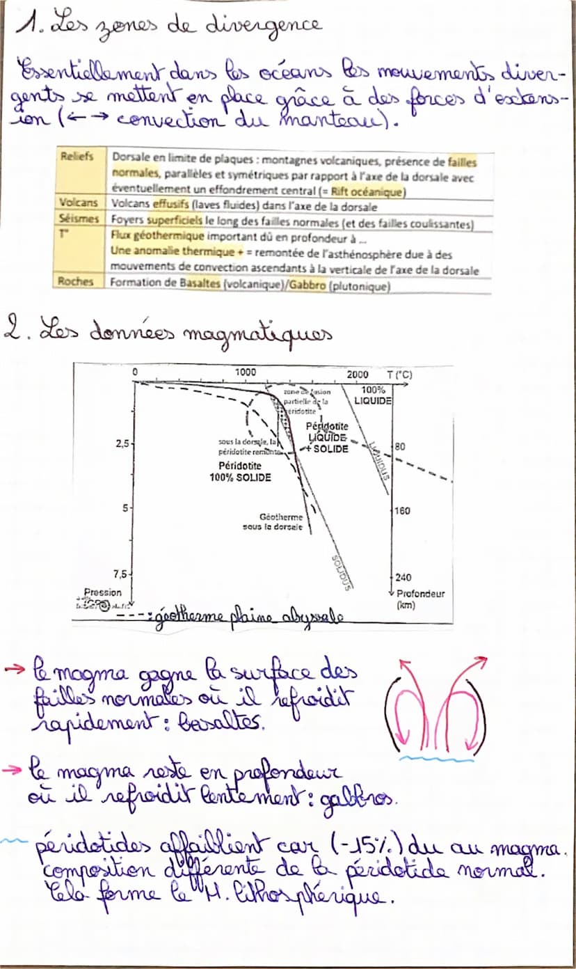 La tectonique des plaques
er
La lithosphère (croute + manteau litho.) est rigide
repose sur le M. athé nosphérique ductile.
L'act. géologiqu