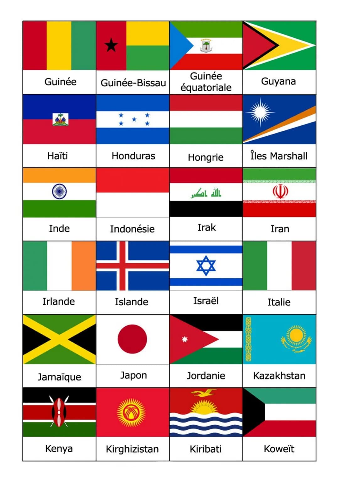 Pays membres de l'ONU (193) :
Afghanistan Afrique du Sud Albanie
Allemagne
Arabie
Saoudite
DRAPEAUX DES PAYS DU MONDE
Autriche
Bangladesh
ME