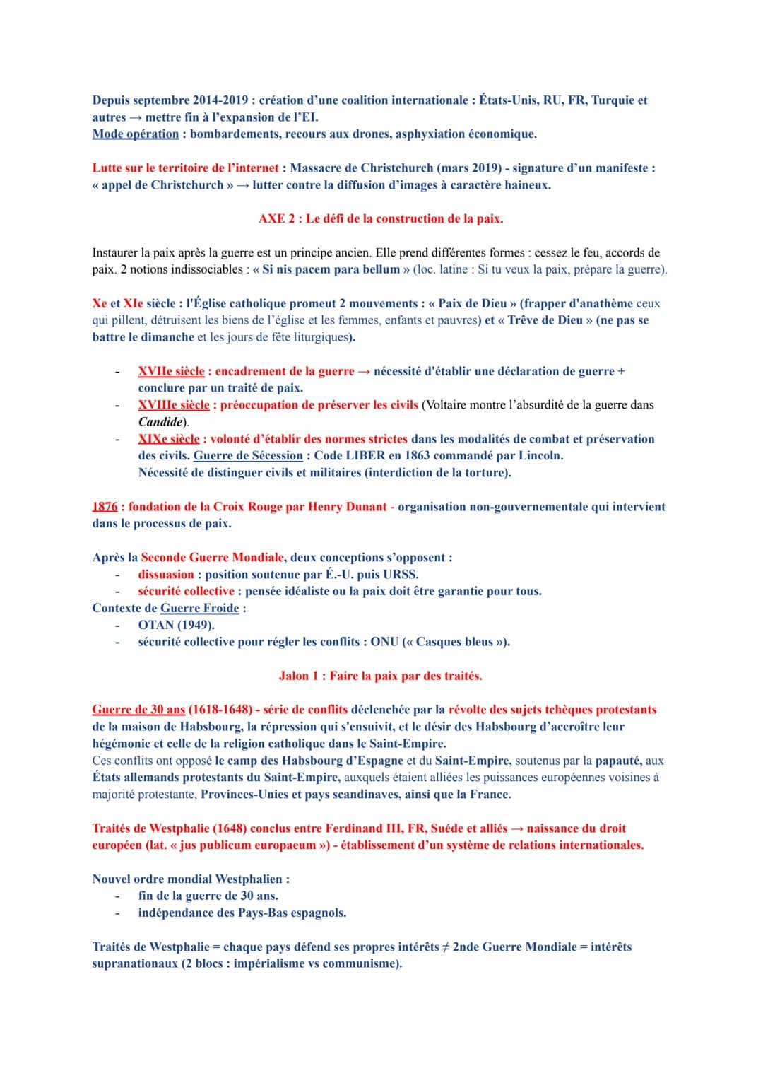 HGGSP THÈME II: FAIRE LA GUERRE, FAIRE LA PAIX.
Depuis la fin de la Seconde Guerre mondiale et la fin de la Guerre Froide, les guerres ont c