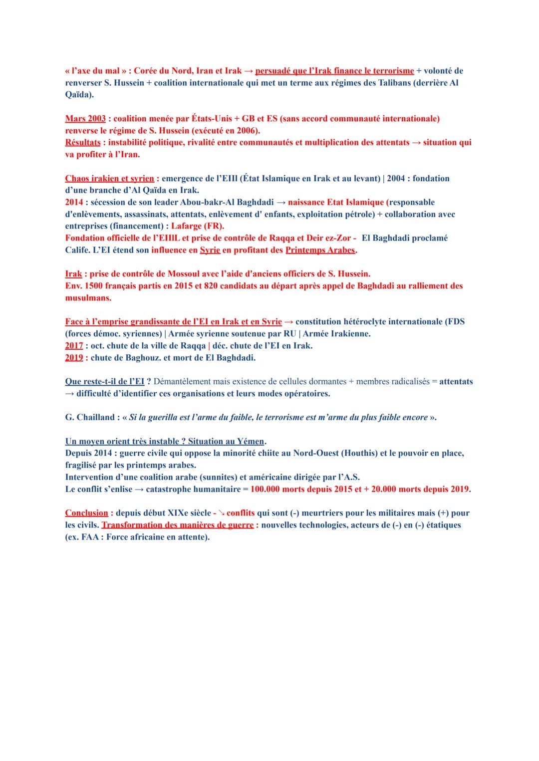 HGGSP THÈME II: FAIRE LA GUERRE, FAIRE LA PAIX.
Depuis la fin de la Seconde Guerre mondiale et la fin de la Guerre Froide, les guerres ont c