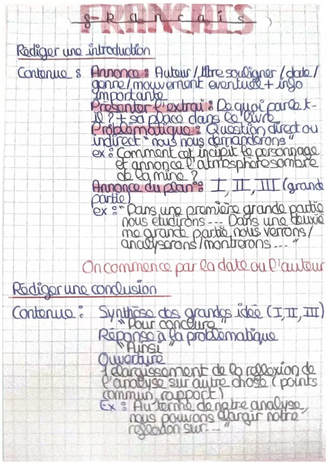 francais commentaire littéraire 