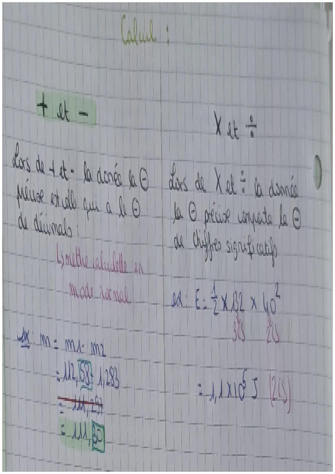 # PHYSIQUE-CHIMIE

Ecriture Suentifique

$1 < a < 10$

$a x 10^n$ necalif
sou zo negat
pesity 20
+ grand quic
I plus preted que

Is peut êtr