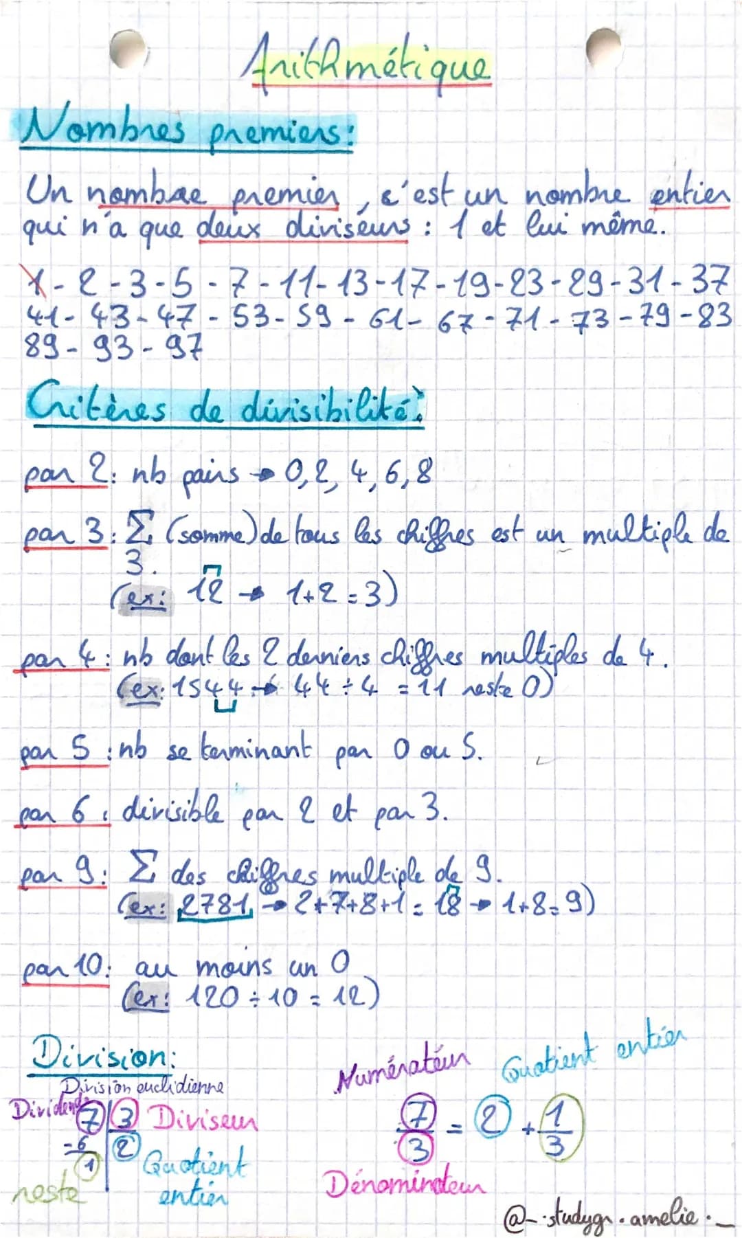 Arithmétique