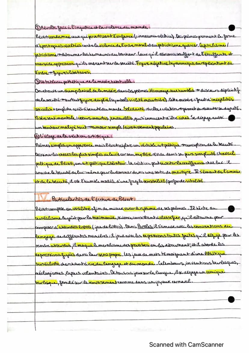 LECTURE CURSIVE : Parcours "Les Mermaires d'une âme".
• Paroles, Jacques Prévert..
1946, mouvement du surrealisime..
Themes principaux : ber