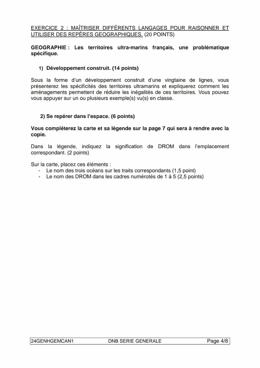 DIPLÔME NATIONAL DU BREVET
SESSION 2024
HISTOIRE-GÉOGRAPHIE
ENSEIGNEMENT MORAL ET CIVIQUE
Série générale
Durée de l'épreuve : 2 h 00
50 poin