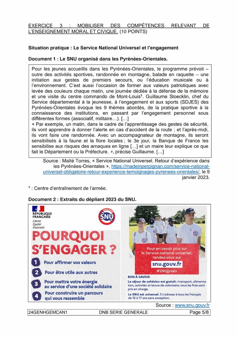 DIPLÔME NATIONAL DU BREVET
SESSION 2024
HISTOIRE-GÉOGRAPHIE
ENSEIGNEMENT MORAL ET CIVIQUE
Série générale
Durée de l'épreuve : 2 h 00
50 poin