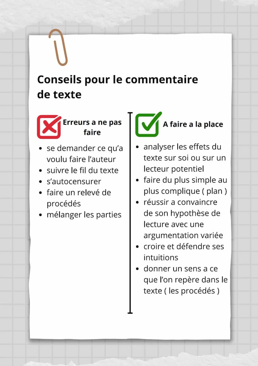 Plan d'un commentaire de texte
I. Comment c'est fait ?
• description
• évidences du texte
•
plante le décors
• sens propre du texte
II. De q