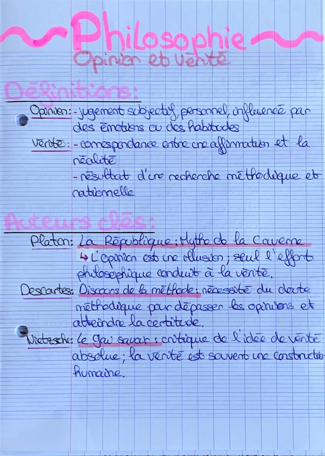~~Philosophie
Opinion et vente

Delinitions:
Opinien:-jugement subjectif, personnel, influence par
des emotiens cu des habitudes

Venite: - 