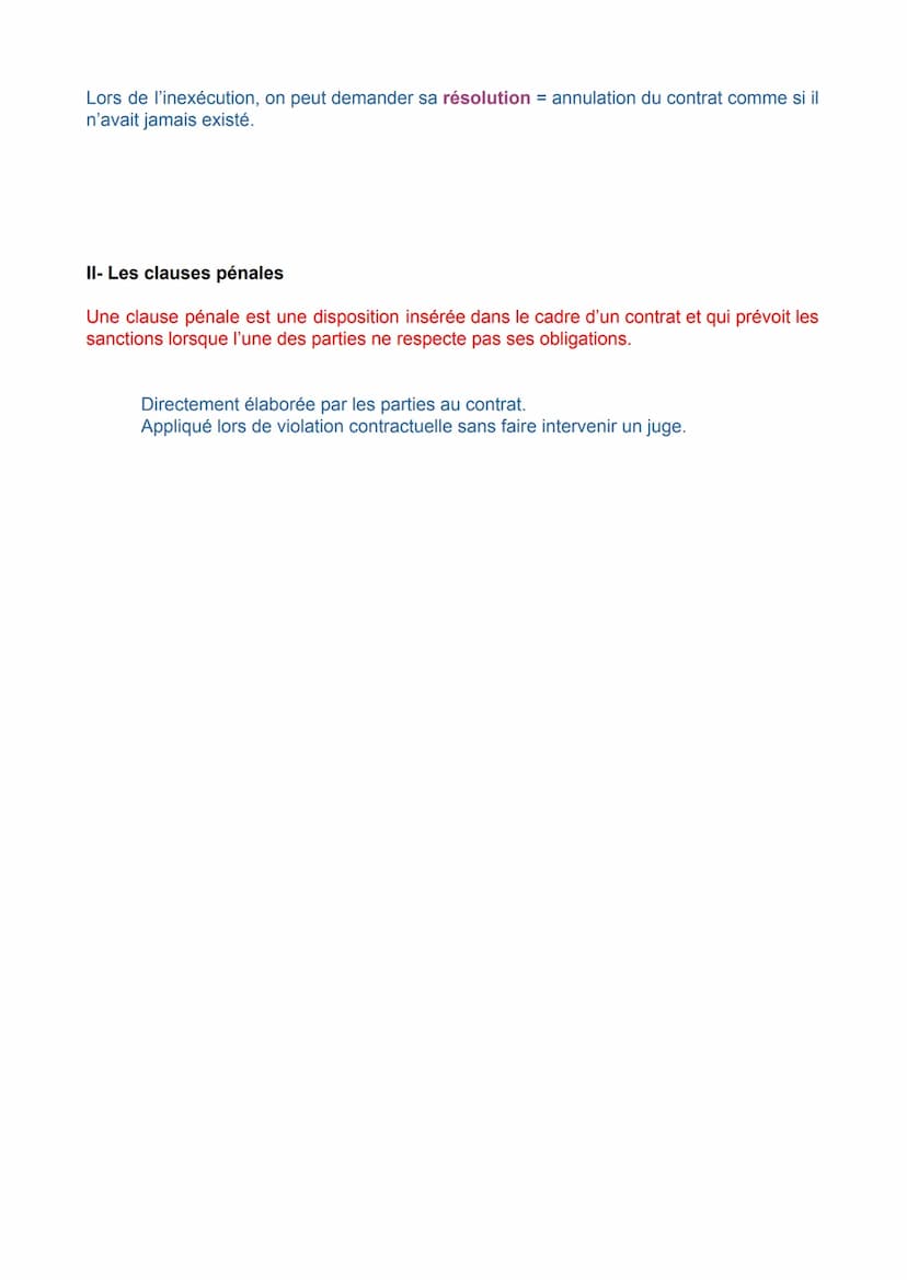 Droit:
Chapitre 2 «L'exécution du contrat>>
I- Les conséquences du défaut d'exécution du contrat
a) la mise en demeure
Lorsqu'un contractant