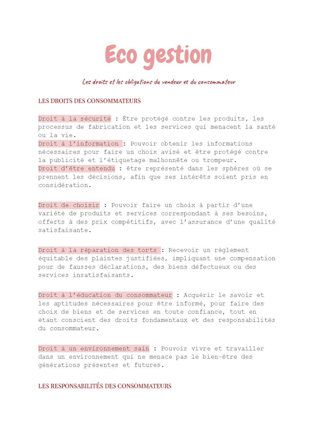 Les 8 droits du consommateur, garanties, et exemples de consommation responsable