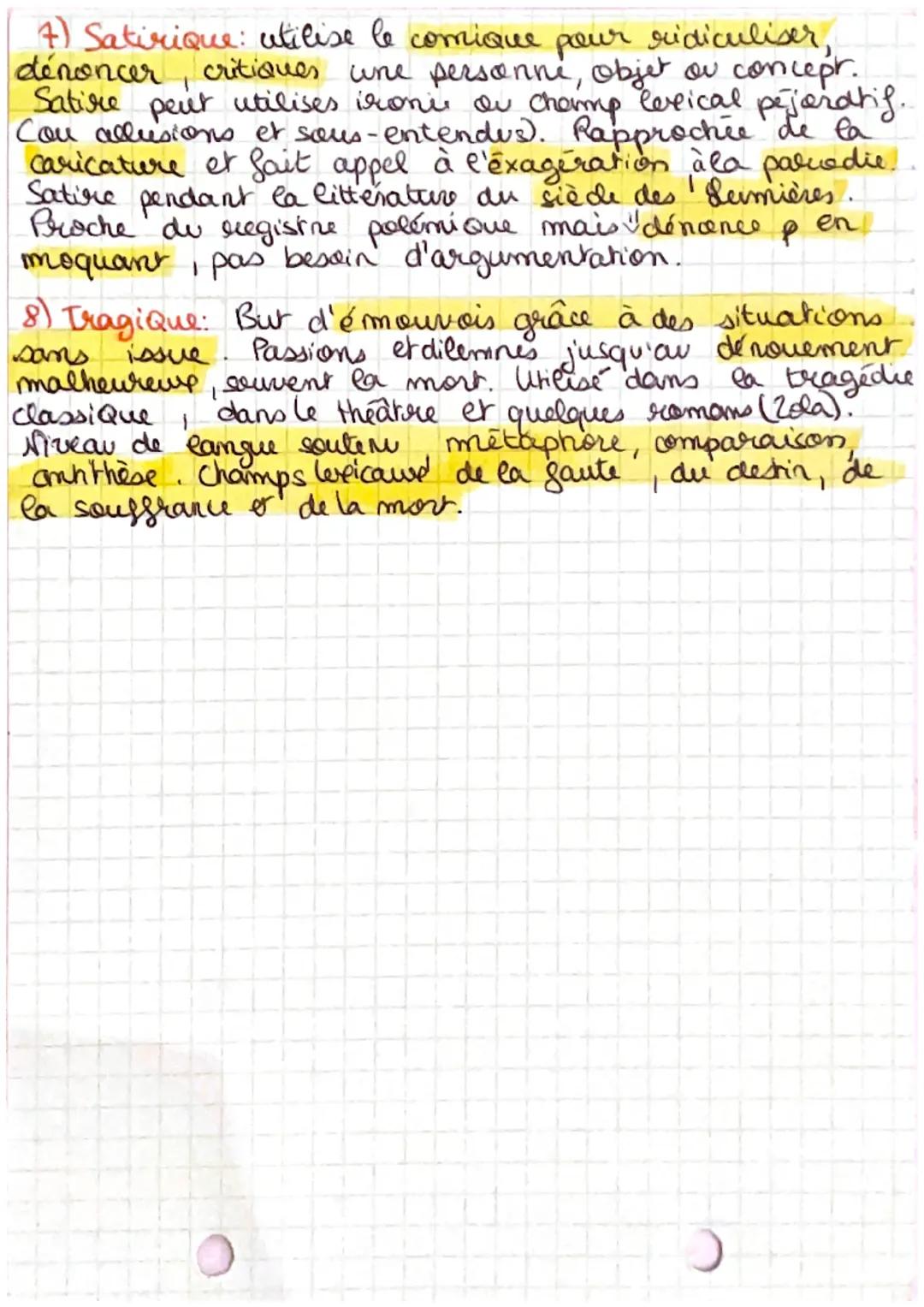 # Les registres de
lanque

1) Comique: rire et divertire, effers de chute,
de rupiture, de l'iwnie, de jeve de mots et de
situations. Presen