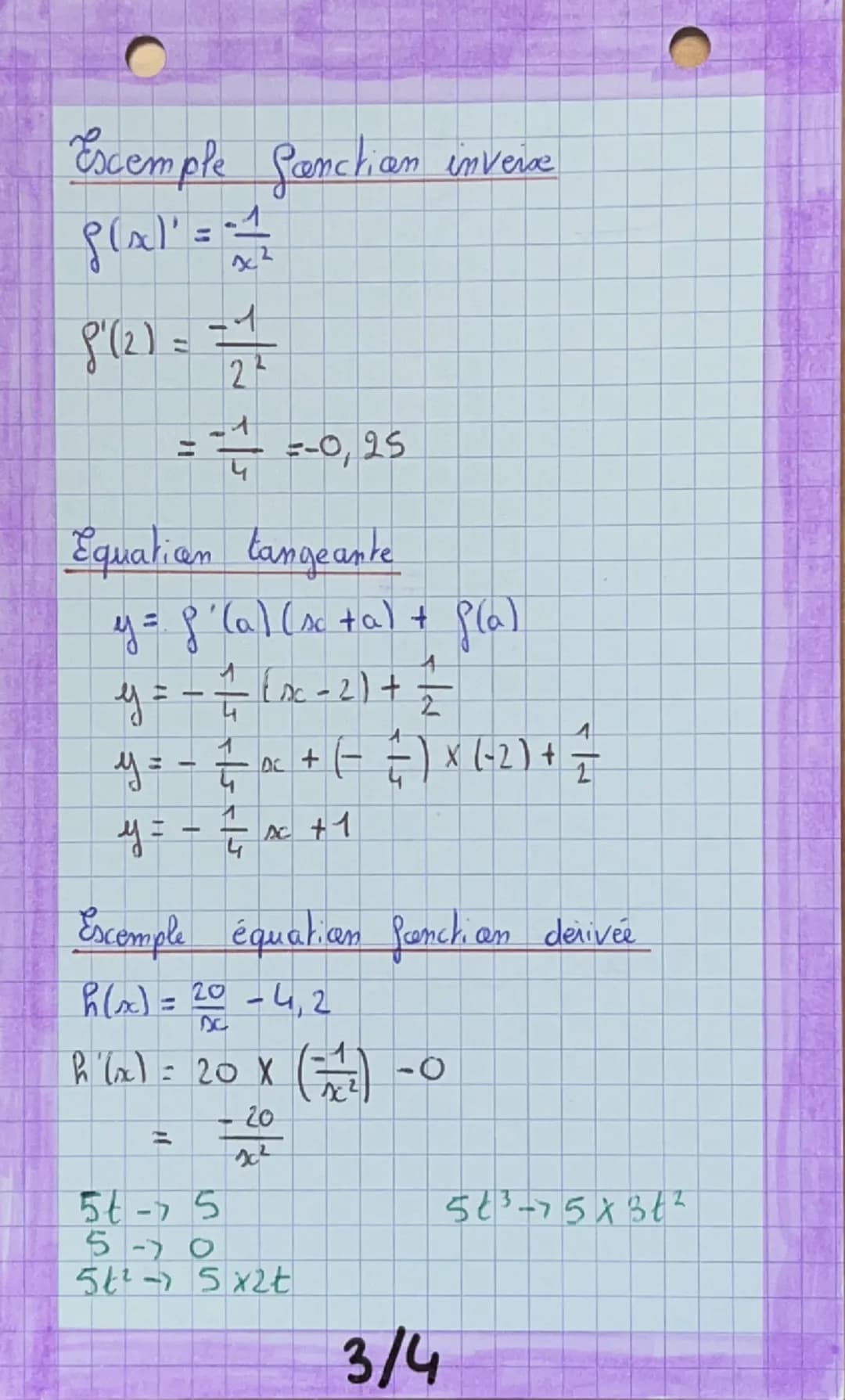MATHS
Fonction inverse
C
Def: La fancticen inverse est Pa
Sanction qui a tous réal
man mul associe scent inverse
Л
->
=
L'inverse de x
sc
Fo