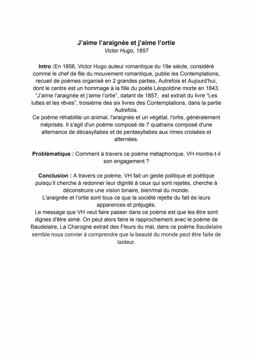 Vieille chanson du jeune temps
Victor Hugo, 1856
Intro: En 1856, Victor Hugo auteur romantique du 19e siècle, considéré
comme le chef de fil