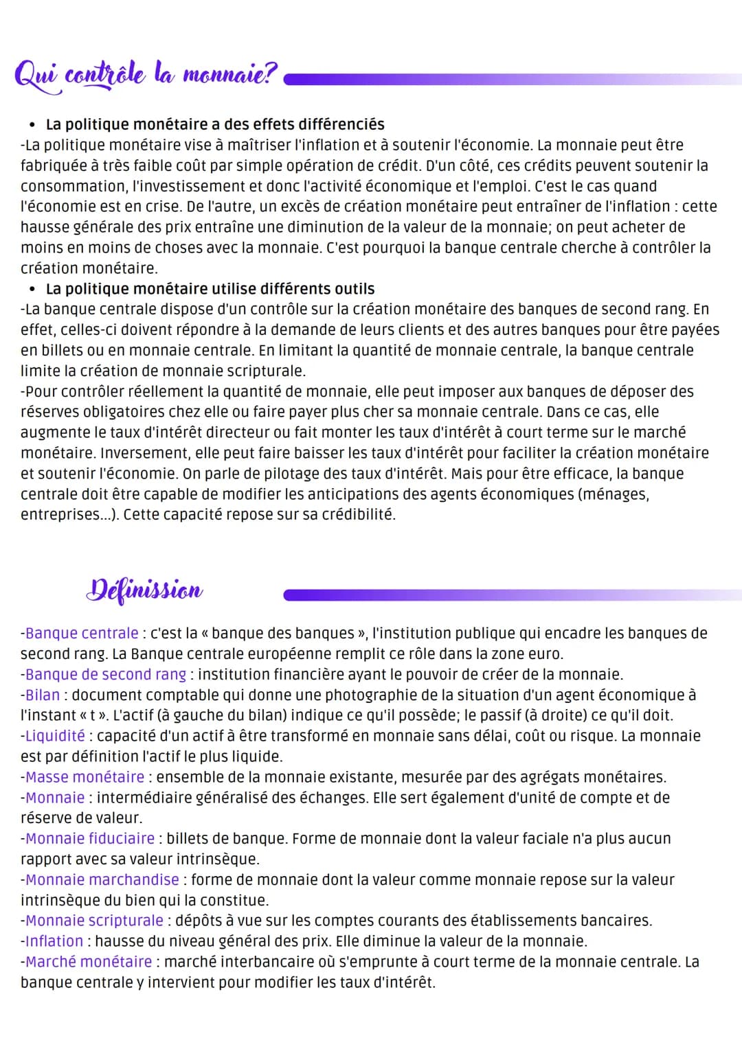 @luckybitsy
ses
ce que la monnaie et comment est-elle créée?
Qu'est-
Qu'est ce que la monnaie?
• La monnaie est un outil et une institution
