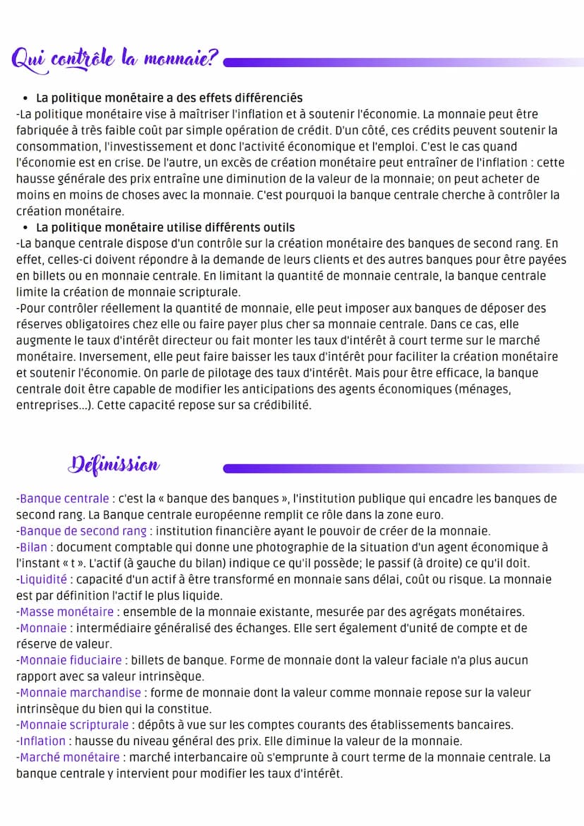 @luckybitsy
ses
ce que la monnaie et comment est-elle créée?
Qu'est-
Qu'est ce que la monnaie?
• La monnaie est un outil et une institution

